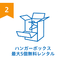 ハンガーボックス最大5個無料レンタル